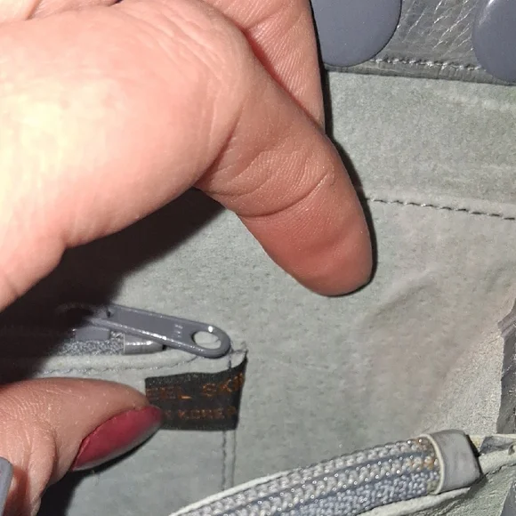 Elegant Gray Genuine Eel Skin Leather Clutch - Picture 8 of 10